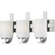 Pendenza 3 Light 20 inch Brushed Nickel Vanity Light Wall Light