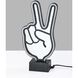 Infinity Neon 10 inch 1.00 watt Black Table/Wall Lamp Portable Light, Peace Sign, Simplee Adesso