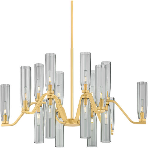 Harpswell 18 Light 43 inch Aged Brass Chandelier Ceiling Light