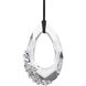 Forever Trinity LED 3.5 inch Polished Chrome Pendant Ceiling Light in Black Rope, Black Rope