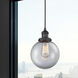Franklin Restoration Beacon LED 8 inch Matte Black Mini Pendant Ceiling Light in Clear, Franklin Restoration
