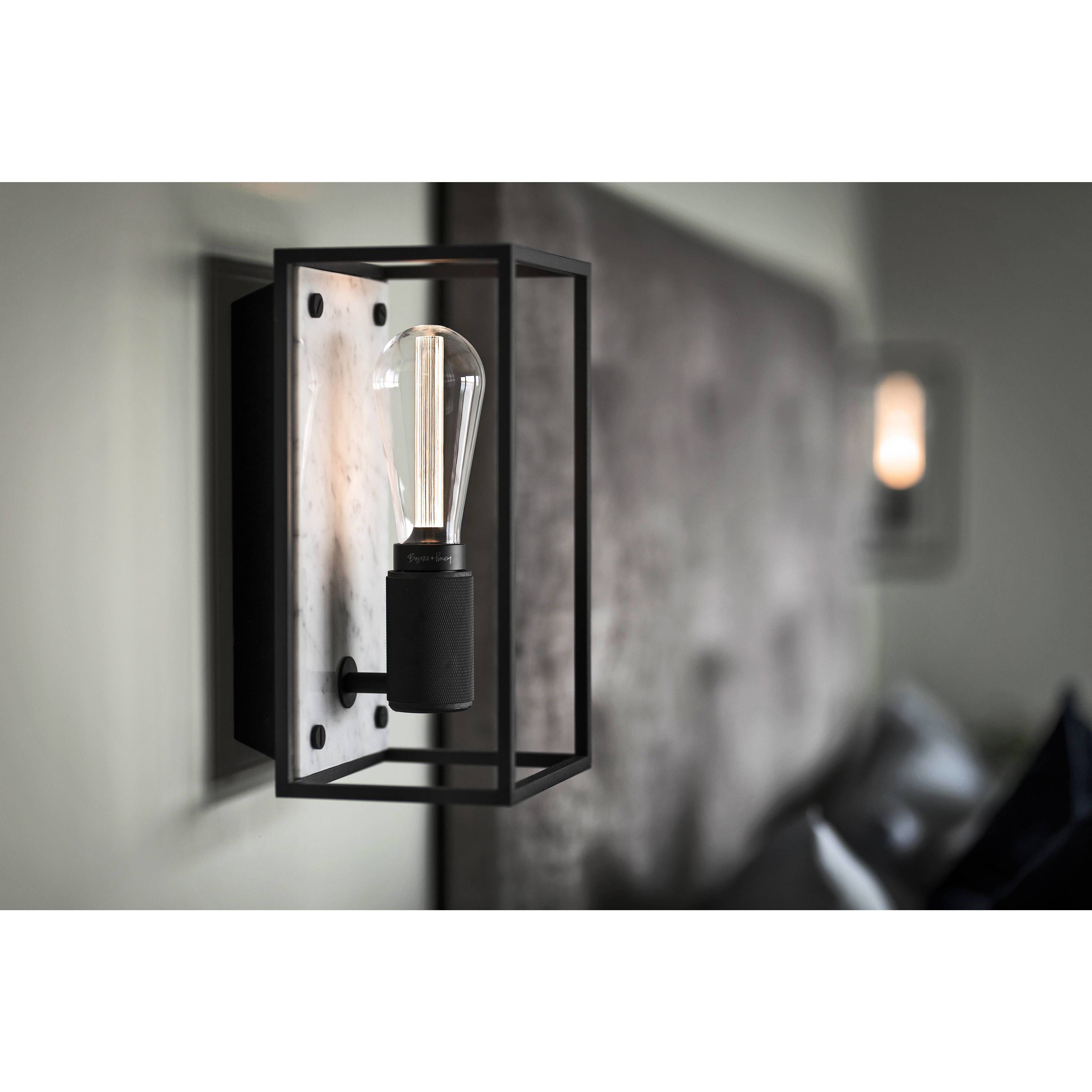 Caged Wall Light in White Marble