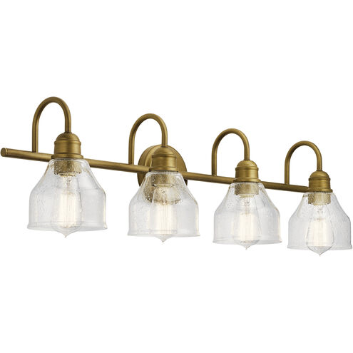 Avery 4 Light 33 inch Natural Brass Wall Mt Bath 4 Arm Wall Light