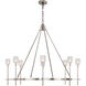 Salita 8 Light 46 inch Polished Nickel Chandelier Ceiling Light in Clear Crystal