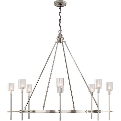 Salita 8 Light 46 inch Polished Nickel Chandelier Ceiling Light in Clear Crystal