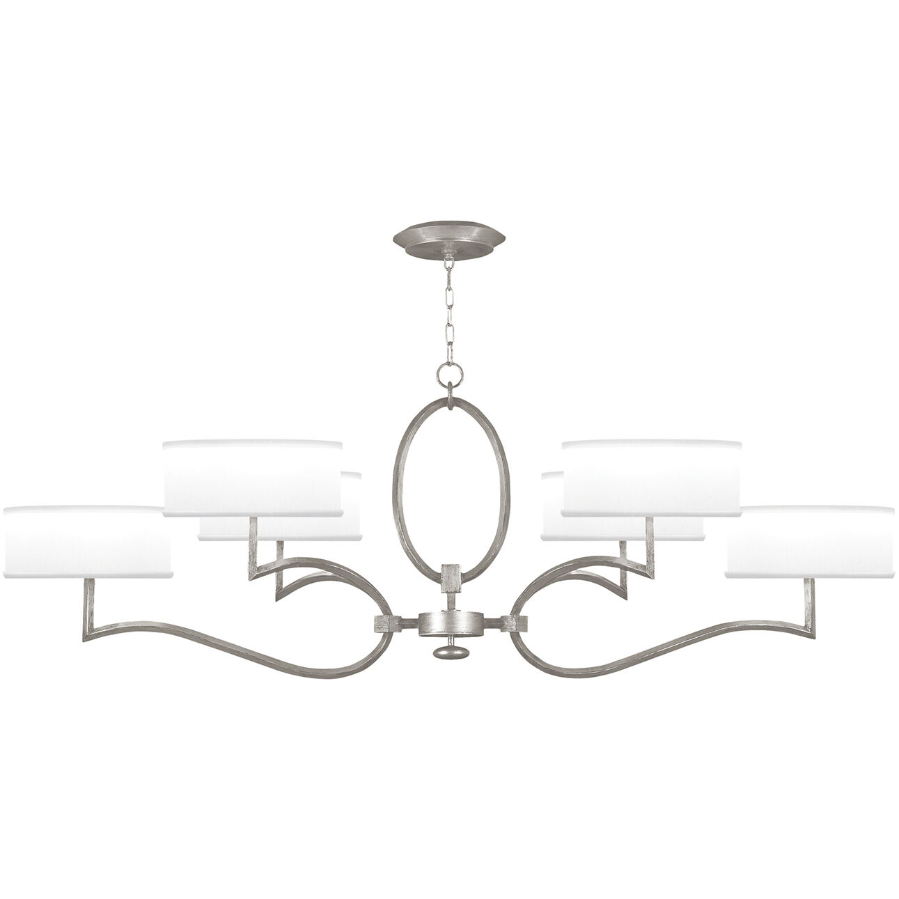Allegretto 6 Light 63 inch Silver Chandelier Ceiling Light