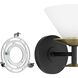 Tremolo 1 Light 8 inch Matte Black and Champagne Gold Vanity Light Wall Light