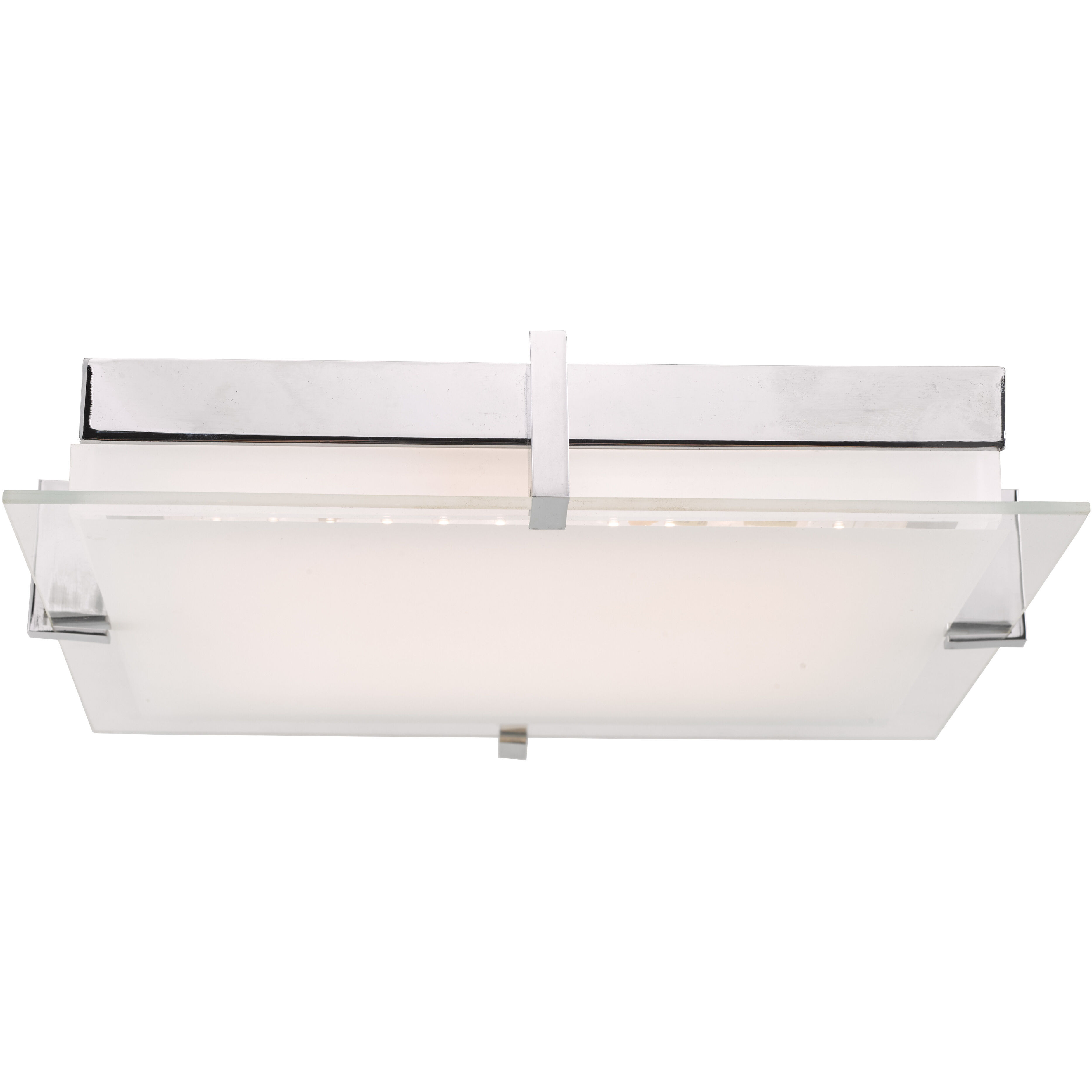 Matrix LED 12.2 inch Chrome Flush Mount Ceiling Light