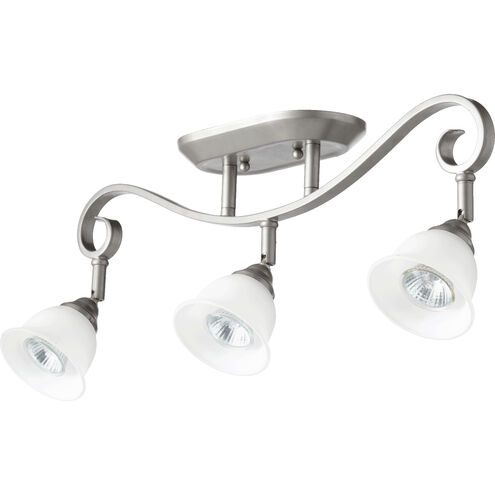 Celesta 3 Light Classic Nickel Flush Mount Ceiling Light in Satin Opal