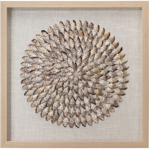 Riviera Off White & Brown Framed Wall Art