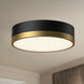 Alora Mood Brisbane 3 Light 16 inch Aged Gold/Matte Black Flush Mount Ceiling Light