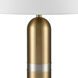 Pill 34 inch 150 watt Aged Brass with Satin Nickel and White Table Lamp Portable Light