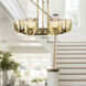 Colette LED 27.25 inch Vintage Brass/Alabaster Chandelier Ceiling Light