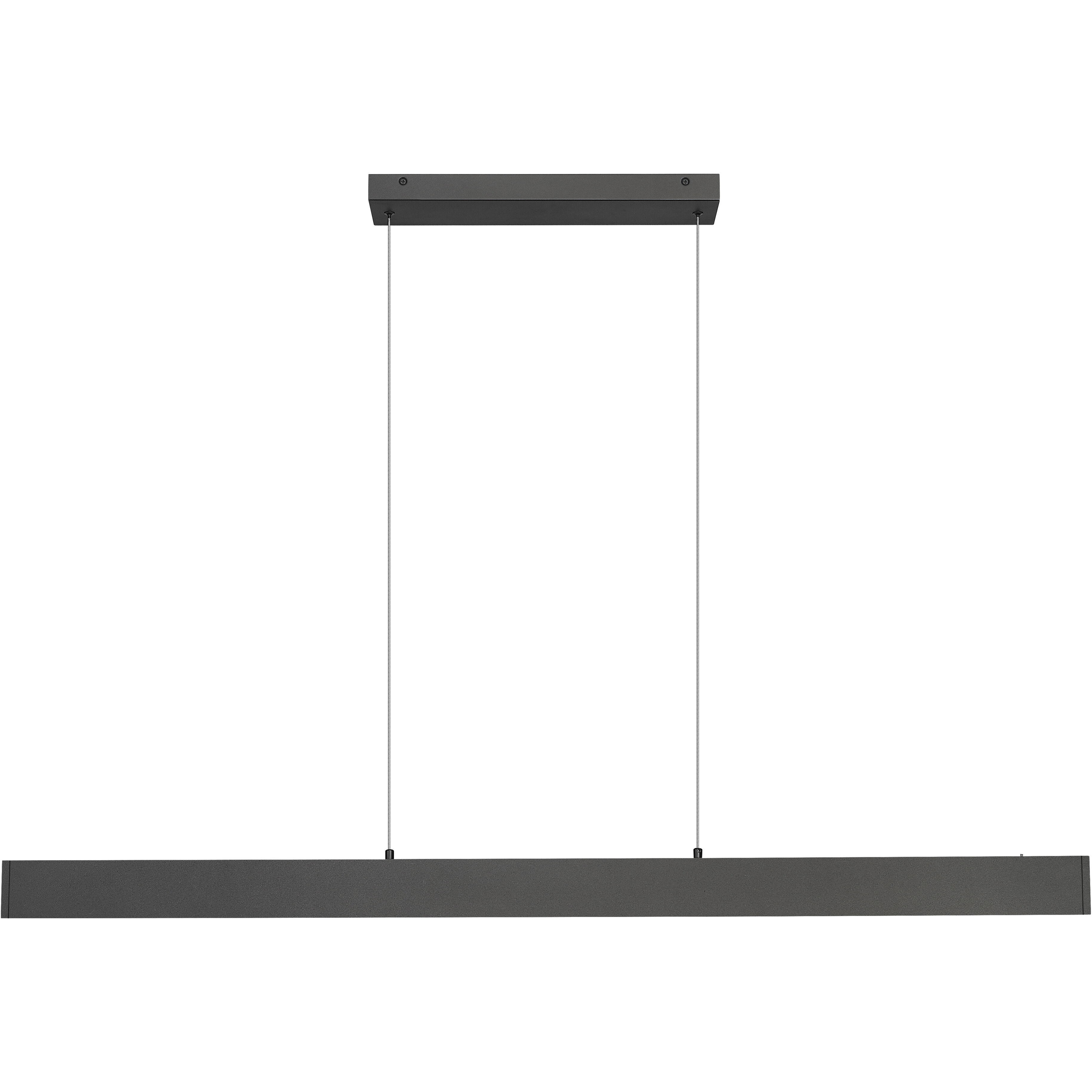 Hudson LED 55 inch Matte Black Linear Chandelier Ceiling Light