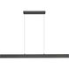 Hudson LED 55 inch Matte Black Linear Chandelier Ceiling Light
