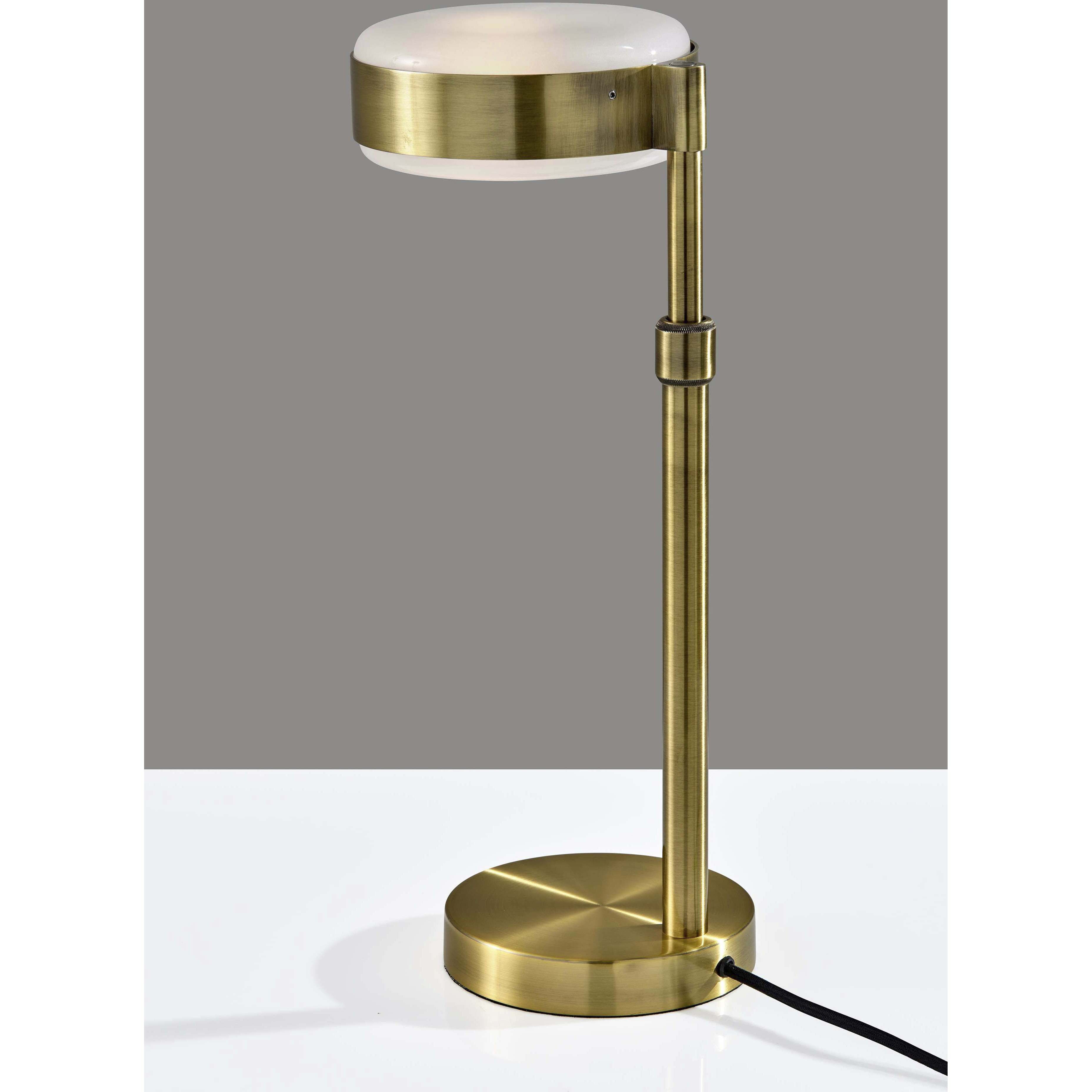 Linis 17 inch 40.00 watt Antique Brass Table Lamp Portable Light, ADS360