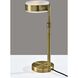 Linis 17 inch 40.00 watt Antique Brass Table Lamp Portable Light, ADS360