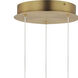 Global LED 11.5 inch Natural Aged Brass Multi-Light Pendant Ceiling Light