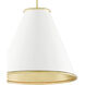 Pierrepont 1 Light 16 inch Painted Gesso White Pendant Ceiling Light, Small