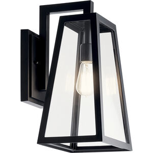 Delison 1 Light 16.75 inch Black Outdoor Wall Sconce 