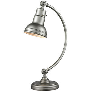 Ramsay 20 inch 60.00 watt Burnished Silver Table Lamp Portable Light in Burnished Silver Steel