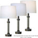 Celeste 17.5 inch 2 watt Chrome and Clear and White Table Lamp Portable Light