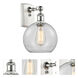 Ballston Athens LED 8 inch White and Polished Chrome Sconce Wall Light in Clear Glass, Ballston