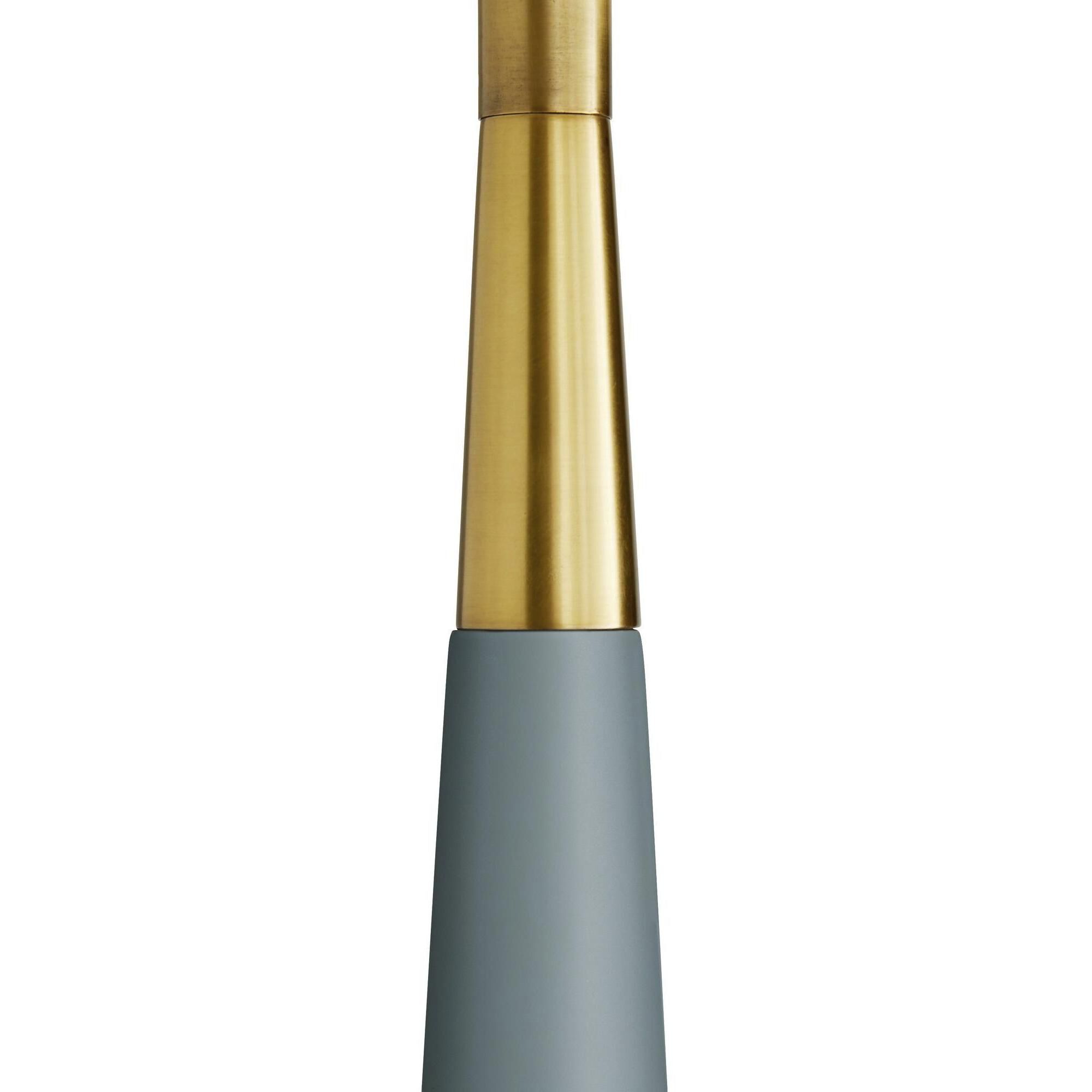 Elden 69 inch 150.00 watt Cadet Blue and Antique Brass Floor Lamp Portable Light