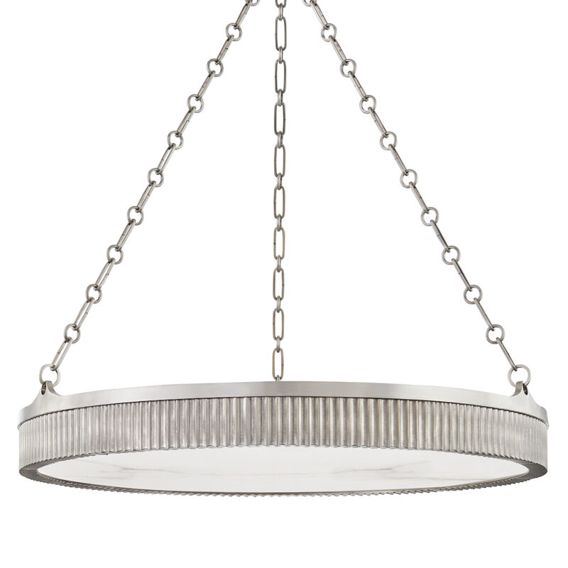 Lynden LED 30 inch Antique Nickel Chandelier Ceiling Light