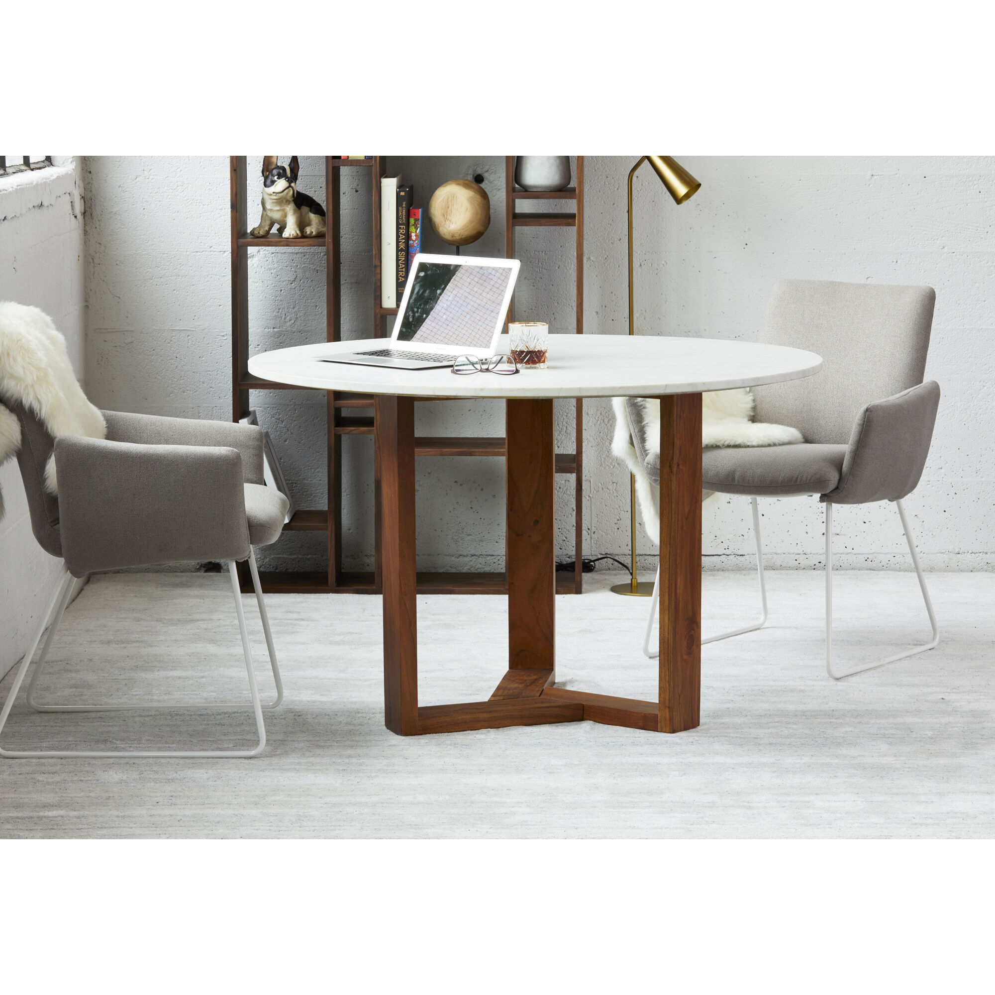 Jinxx 48 X 48 inch White Dining Table