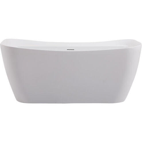 Harrieta Glossy White and Chrome Bathtub