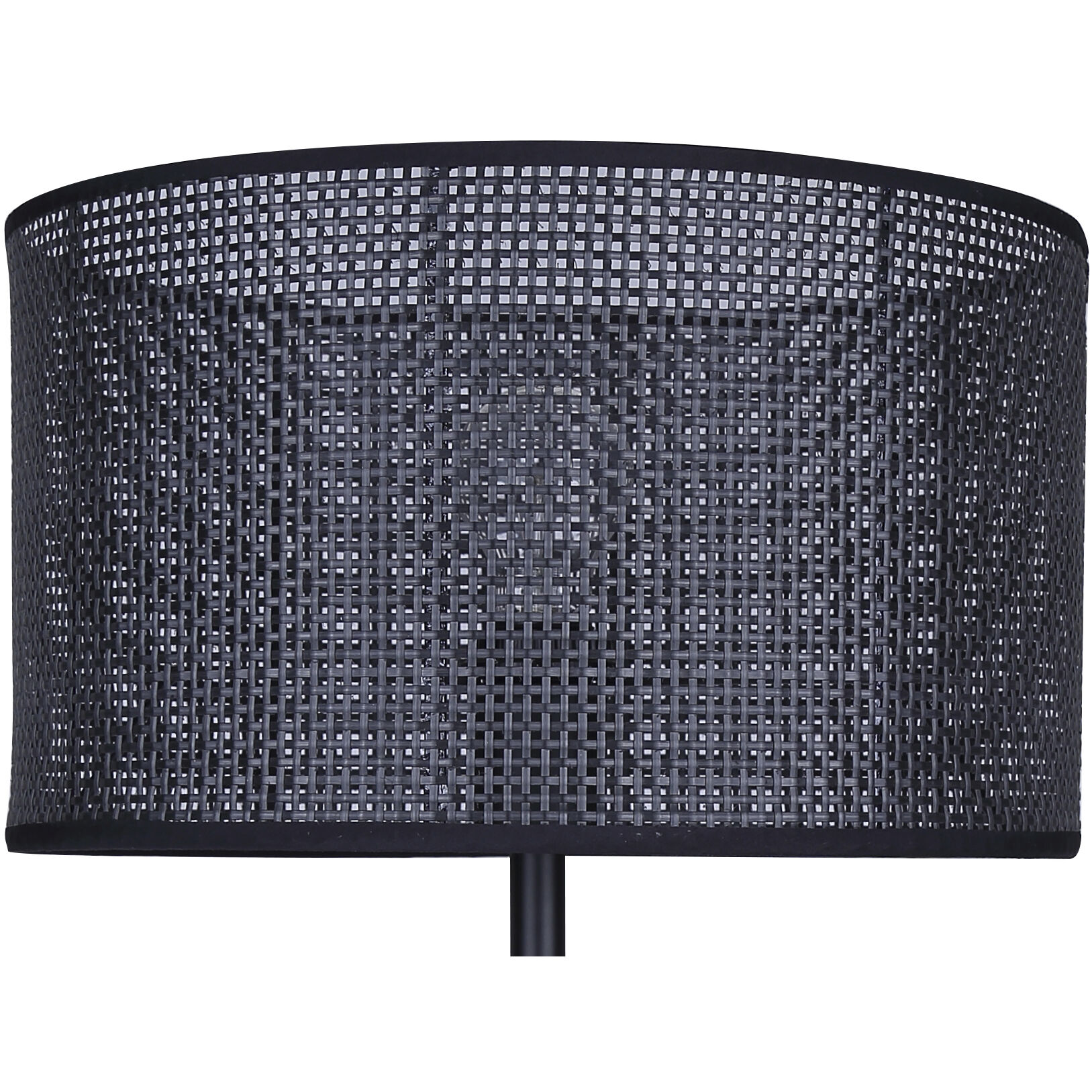 Bellamy 22 inch 100.00 watt Matte Black Table Lamp Portable Light in Black Faux Rattan