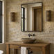 Suratto 2 Light 8 inch Matte Black and Medium Walnut Wall Sconce Wall Light in Matte Black/Medium Walnut