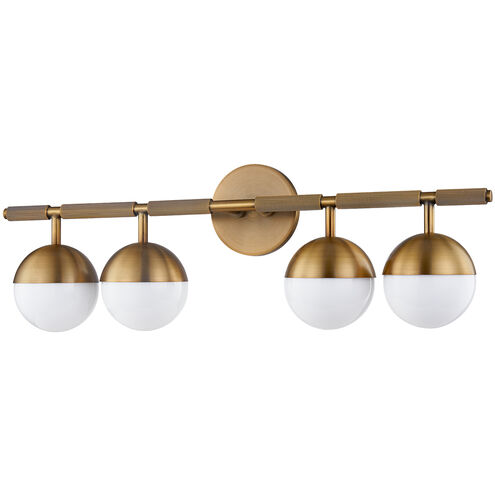 Enson 4 Light 25.5 inch Patina Brass Bath and Vanity Wall Light