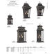 Alba 3 Light 23 inch Charcoal Outdoor Sconce