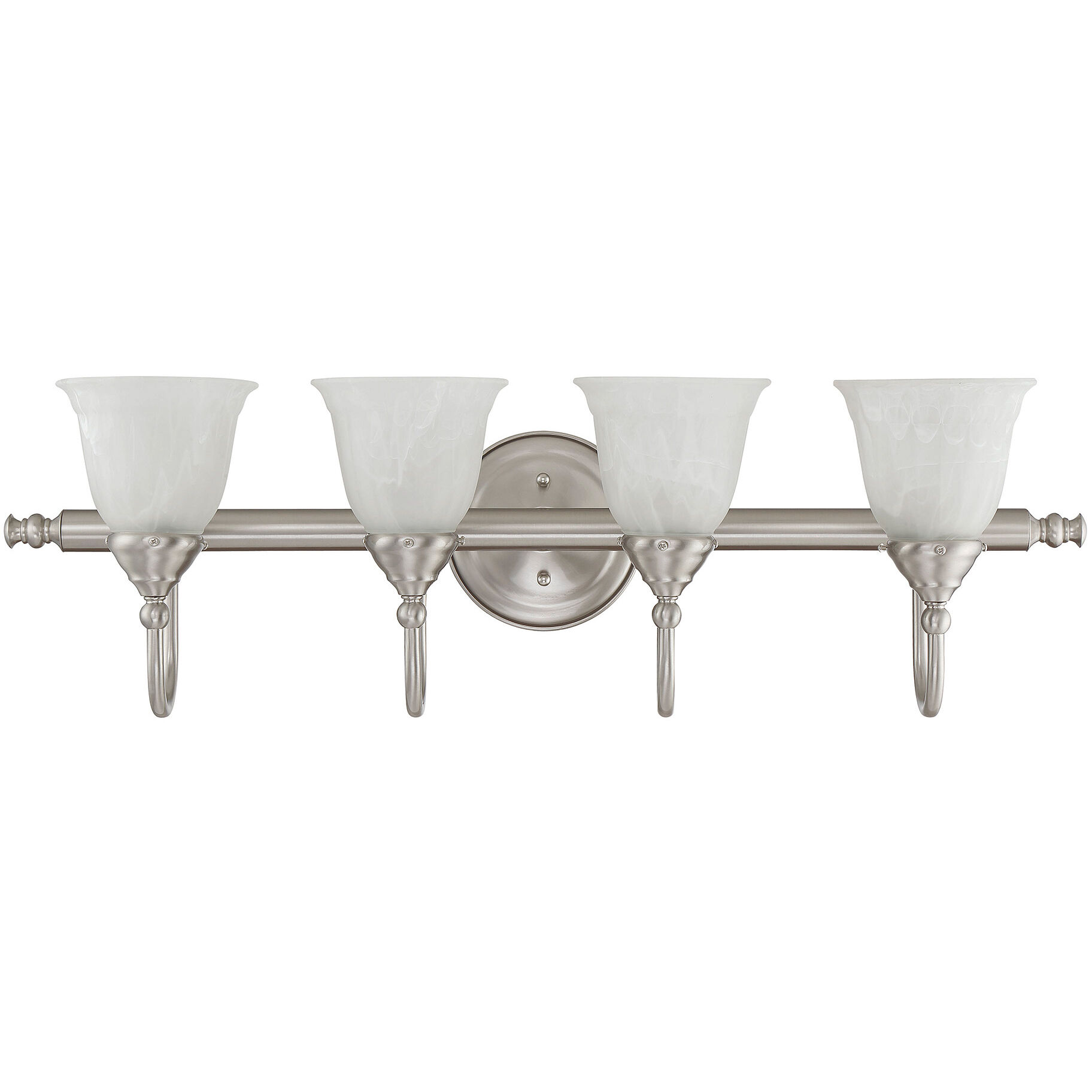 Brunswick 4 Light 31 inch Satin Nickel Bathroom Vanity Light Wall Light, Essentials