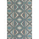 Voyages 132 X 96 inch Mint, Teal, Charcoal Rug