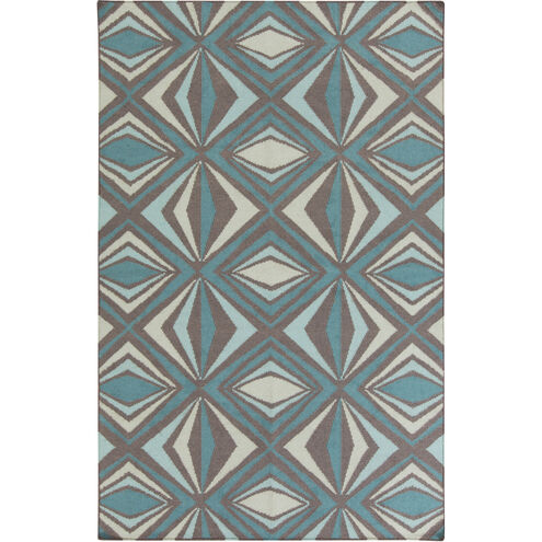 Voyages 132 X 96 inch Mint, Teal, Charcoal Rug