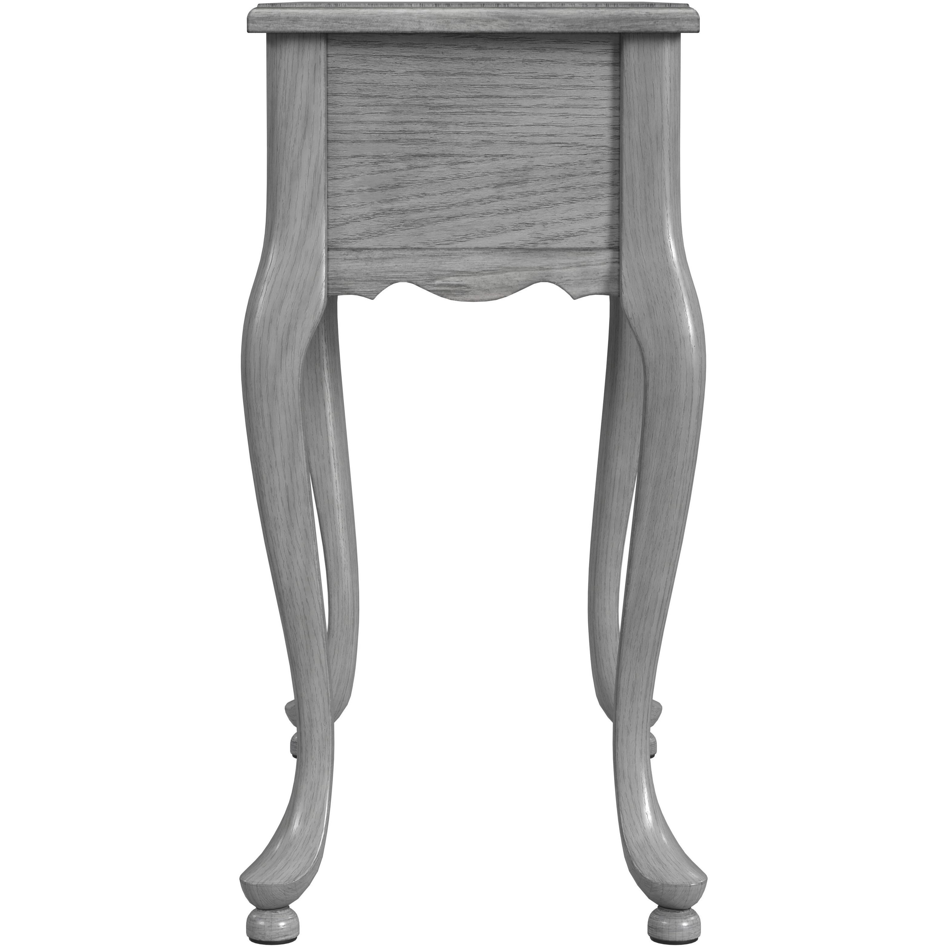Croydon One Drawer with Pullout Side Table in Gray