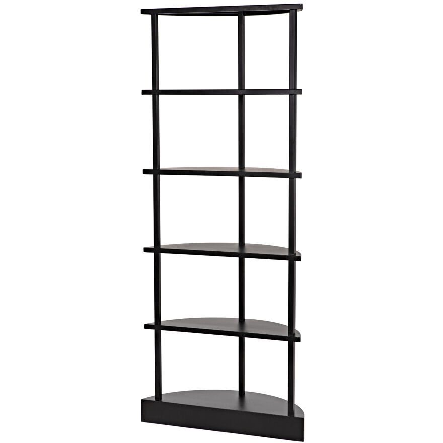Spago Matte Black Bookcase