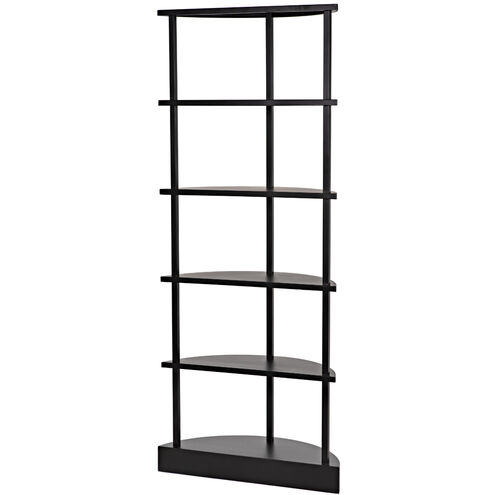 Spago Matte Black Bookcase