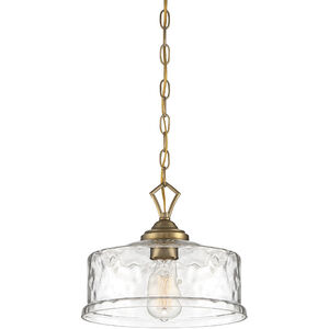 Drake 1 Light 12 inch Brushed Gold Down Pendant Ceiling Light