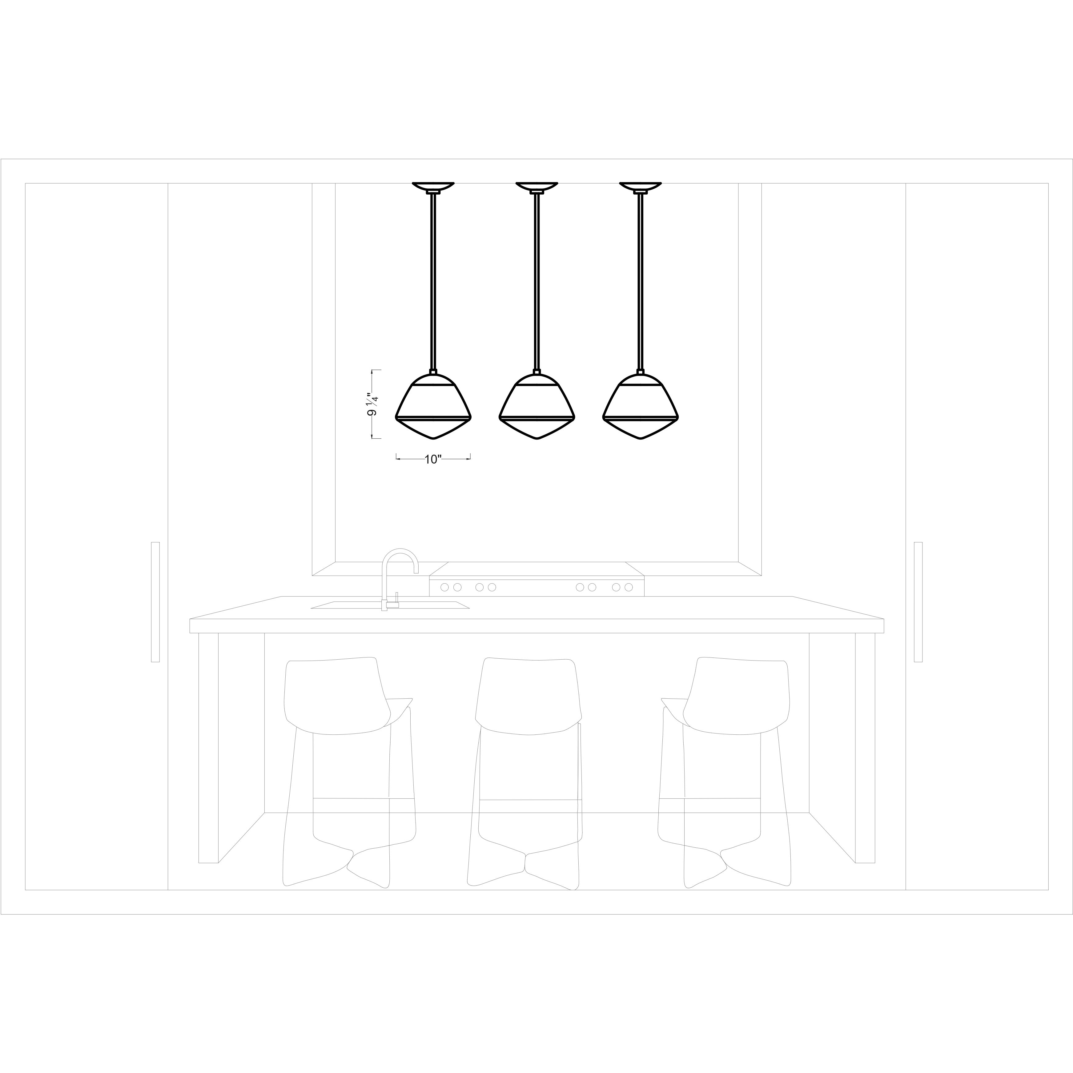 ED Ellen DeGeneres Milne 1 Light 10.5 inch Midnight Black Pendant Ceiling Light