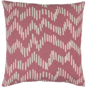 Somerset 22 X 22 inch Rose and Beige Throw Pillow