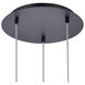 Eren 3 Light 12 inch Black Pendant Ceiling Light