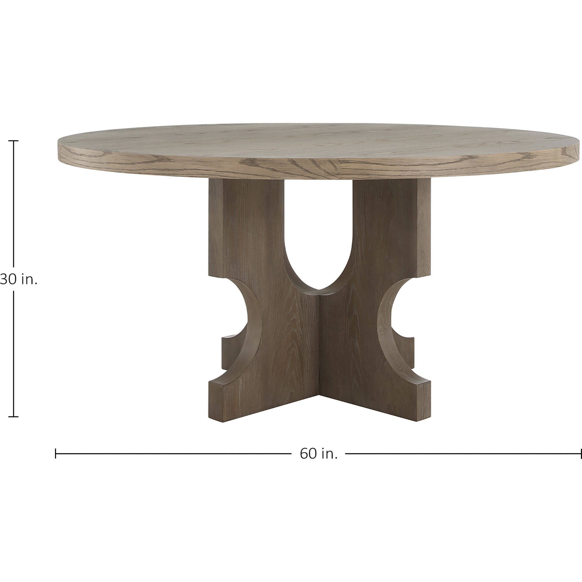 Sylvie 60 X 60 inch Cerused Natrual Dining Table