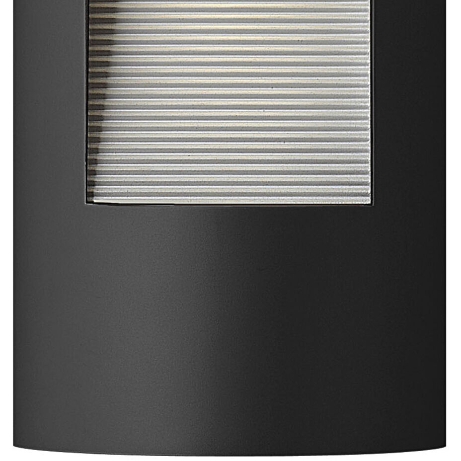 Luna LED 16 inch Satin Black Outdoor Wall Mount Lantern, Medium