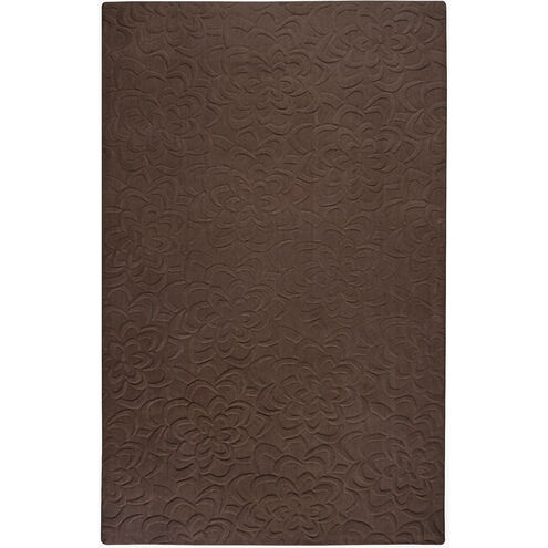 Sculpture 156 X 108 inch Dark Brown Rug