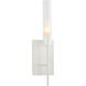 Vela 1 Light 4.5 inch White ADA Sconce Wall Light in Frosted