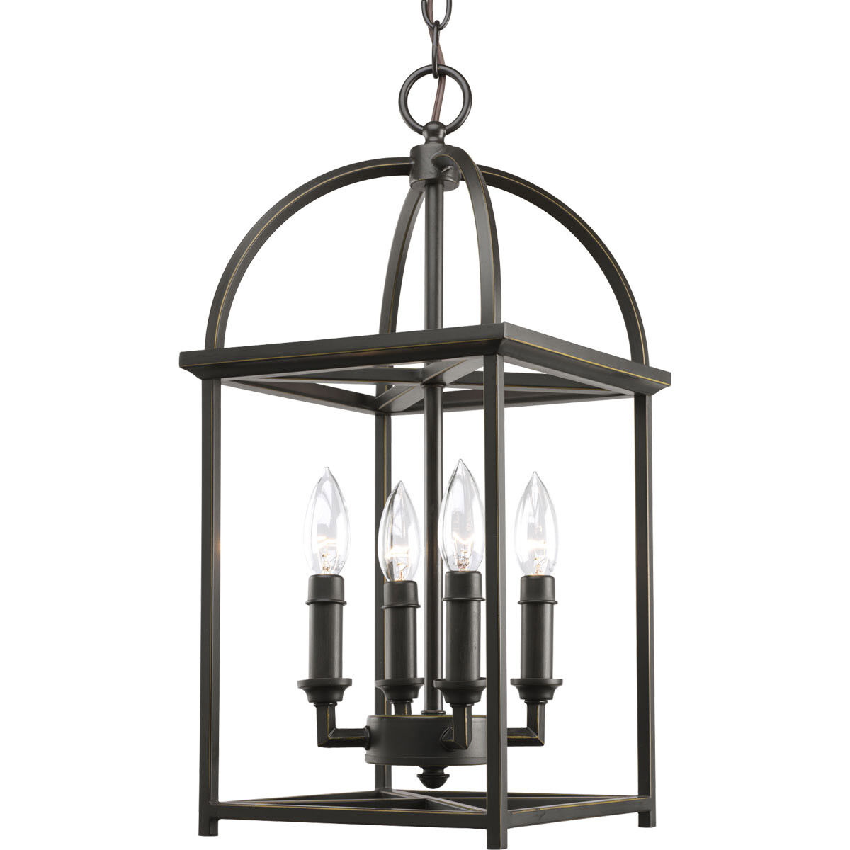41ELIZABETH 41329 AB Fiona 4 Light 9.44 inch Antique Bronze Foyer Lantern Pendant Ceiling Light